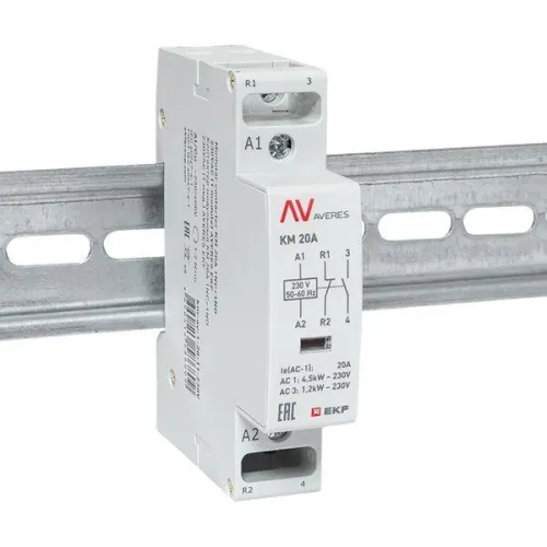 Контактор модульный КМ 20А 1NC+1NO 230В AC (1 мод.) AVERES EKF km-av-1-20-11-230V фото 3