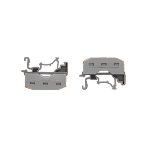 Клемма строительно-монтажная СМК проходная 222-422D 2п 0.08-4кв.мм с креплением на DIN-рейку сер. (уп.5шт) Rexant 07-5239-05 фото 2