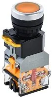 Кнопка D8-11D d22мм 1НО+1НЗ с подсветкой желт. IEK BBT30-11D-3-12-K05
