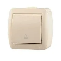 Кнопка звонка ОП Nata крем. LEZARD 710-0300-103