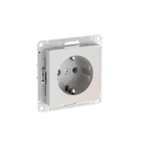 Розетка AtlasDesign 16А с заземл. быстрозажим. клем. механизм жемчуж. SE ATN000443S