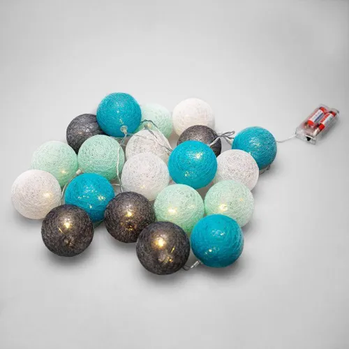 Гирлянда светодиодная "Тайские фонарики "Северное сияние" 3.5м 20LED тепл. бел. 1Вт IP20 провод ПВХ прозр. элементы питания 2хAA (не в компл.) Neon-Night 303-086 фото 5