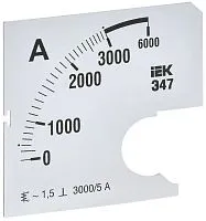 Шкала сменная для амперметра Э47 3000/5А-1.5 72х72мм IEK IPA10D-SC-3000