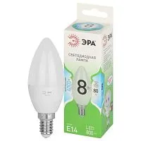 Лампа светодиодная GREEN LINE B35-8W-840-E14 GL 8Вт свеча 4000К яркий свет бел. E14 Эра Б0067100