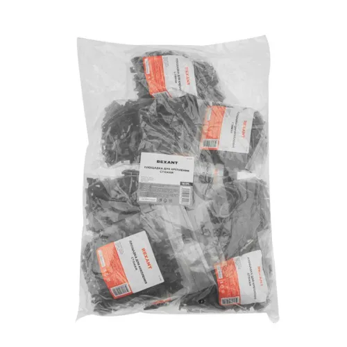 Площадка для крепления стяжки 22х16мм (ПС-2) черн. (уп.100шт) Rexant 07-2103 фото 6