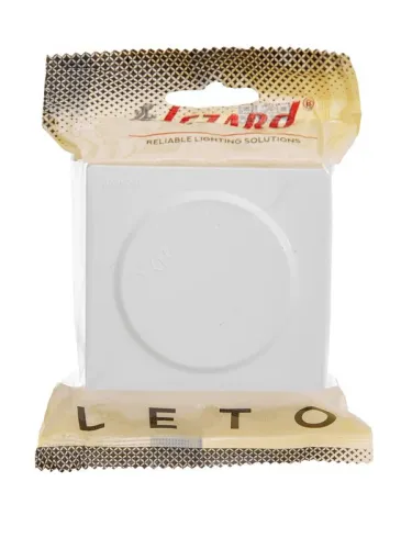 Розетка 1-м ОП LETO с заземл. с крышкой LETO ПБТ бел. LEZARD 752-0200-123B фото 5