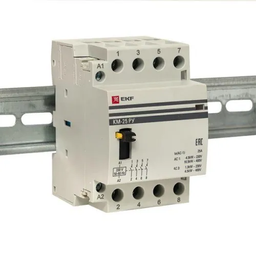 Контактор модульный КМ РУ 63А 4NO (3 мод.) PROxima EKF km-3m-63-40 фото 4