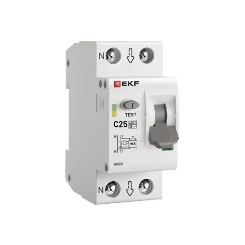 Устройство защиты от дугового пробоя (УЗДП) 1P+N C 25А 6кА с авт. выкл. PROxima EKF afdd-2-25C-pro