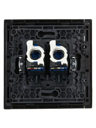 Розетка компьютерная 2-м RJ45 кат.6 FORTE&PIANO FP134 черн. IEK FP-K20-2-K02 фото 3