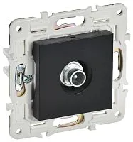 Розетка телевизионная проходная TV SKANDY SK-A17Bl черн. IEK SK-A10-P-K02