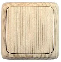 Выключатель 1-кл. ОП Альфа 10А IP20 250В с изолир. пластиной сосна HEGEL ВА10-113-02