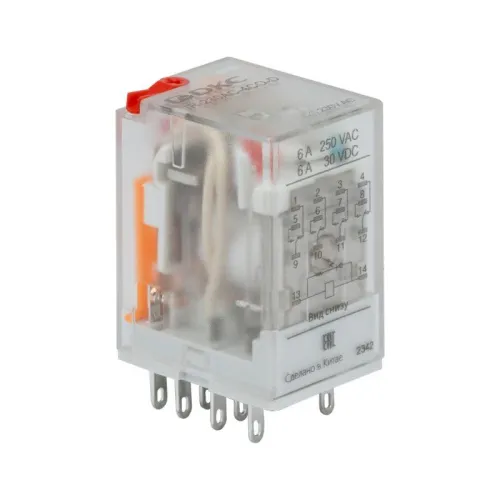 Реле одиночное 230В AC до 6А 4 прекидн. контакта DKC IR-230AC-4CO-D фото 4