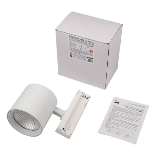 Светильник светодиодный трековый трехфазный 3P PTR 7030 30Вт 4000К 36град. WH IP40 Pro+ JazzWay 5062757 фото 4