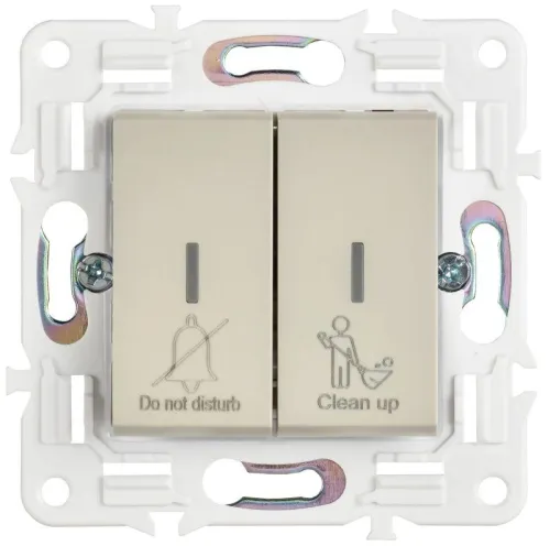 Выключатель 2-кл. SKANDY 10А SK-V16B для отелей с индикацией беж. IEK SK-V20-2-10-K10 фото 3