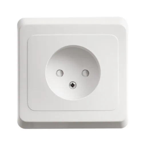 Розетка 1-м СП Этюд 16А IP20 250В без заземл. защ. шторки бел. SE PC16-002B фото 2