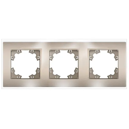 Рамка 3-м Афина стеклянная шампань UNIVersal 2280