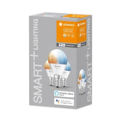Лампа светодиодная SMART+ WiFi Mini Bulb Tunable White 5Вт (замена 40Вт) 2700…6500К E14 (уп.3шт) LEDVANCE 4058075485976 фото 2