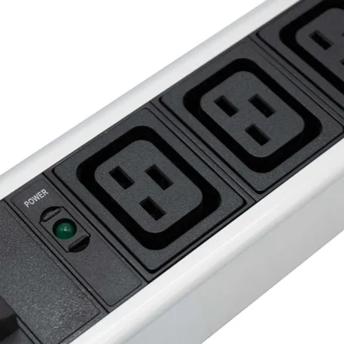 Блок распределения питания 12-м 16А IEC 60320 C19 для 19дюйм шкафов вертикал. с 1п авт. выкл. с индикатором сети DKC R5V12CBOPCDC19 фото 3