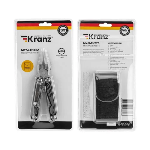 Мультитул 14 в 1 155мм Kranz KR-12-4947-2 фото 7