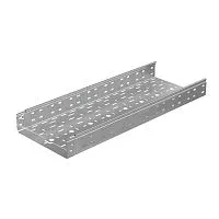 Лоток листовой перфорированный 300х80 L3000 сталь 0.8мм "БЫСТРЫЙ МОНТАЖ ПЛЮС" LPplus80-300-0.8-3000 оцинк. КМ PL0249