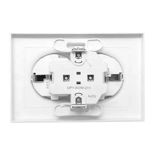 Розетка 2-м СП Эпика 16А с заземл. защ. шторки с рамкой механизм бел. EKF UP1-SOW-211 фото 3