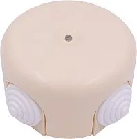 Коробка распределительная 78мм (4 кабельных ввода в комплекте) пластик песочн. зол. Bironi B1-521-24-K