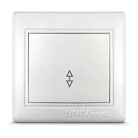 Переключатель проходной 1-кл. СП Севиль 10А IP20 бел. UNIVersal С0025