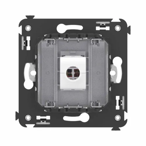 Розетка компьютерная 1-м СП Avanti "Закаленная сталь" RJ45 кат.6A без шторок механизм DKC 4404673 фото 4