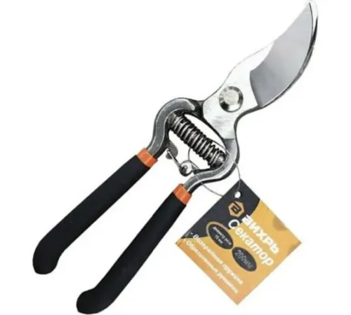 Секатор 200мм возвратная пружина обрезиненные рукоятки Вихрь 73/7/3/1 фото 3