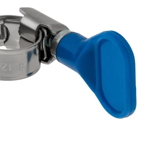 Хомут червячный 8-12/9-0.7мм с ключом нержавеющая сталь W2 (уп.50шт) Rexant 07-0708-1 фото 3