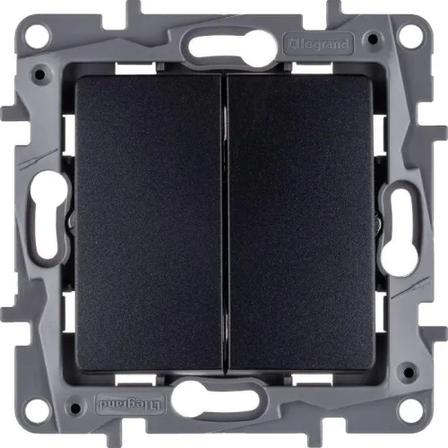 Выключатель 2-кл. СП Etika 10А IP20 250В 10AX авт. зажимы механизм антрацит IEK 672602 фото 5