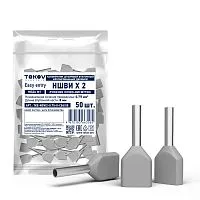 Наконечник штыревой втулочный изолированный двойн. НШВИ(2) 0.75-8 TOKOV ELECTRIC TKE-NSVI2-0.75-8-C06/50