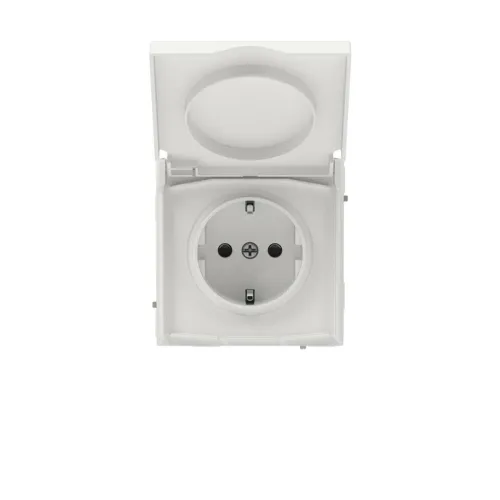 Розетка силовая KANT IP44 2P+E защ. шторки с крышкой бел. песок DKC 7010013