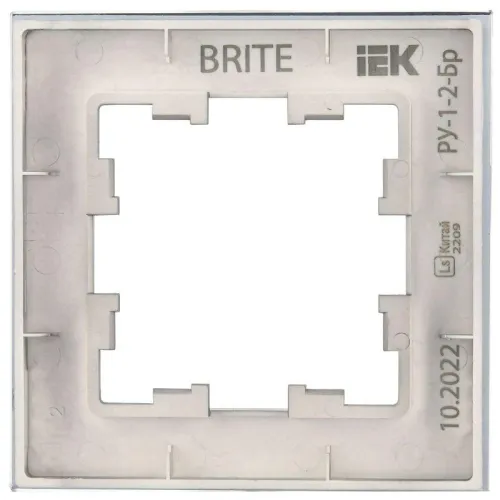 Рамка 1-м BRITE РУ-1-2-Бр стекло маренго матов. IEK BR-M12-G-31-K35 фото 2