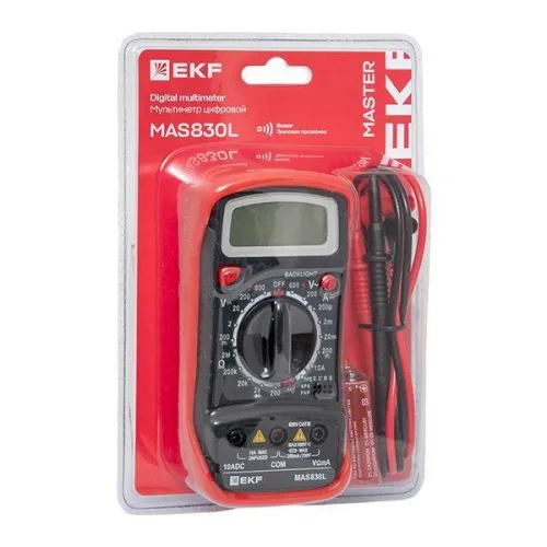 Мультиметр цифровой MAS830L Master EKF In-180701-pm830L фото 13