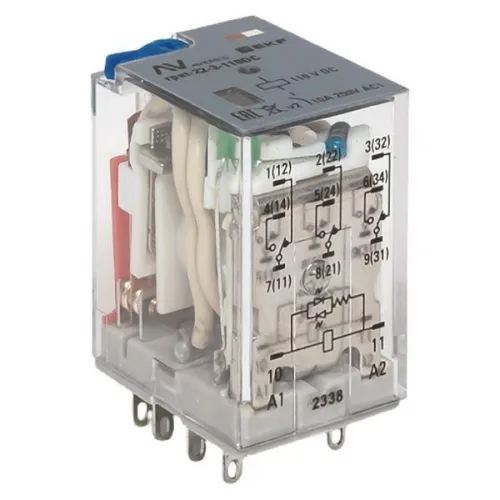 Реле промежуточное с кнопкой и мех. индикацией RPAt 22/3 10A 110В DC AVERES EKF rpat-22-3-110DC фото 7