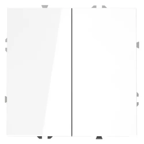 Выключатель 2-кл. СП S70 10А с самовозвратом механизм бел. глянцевый Voltum VLS020601