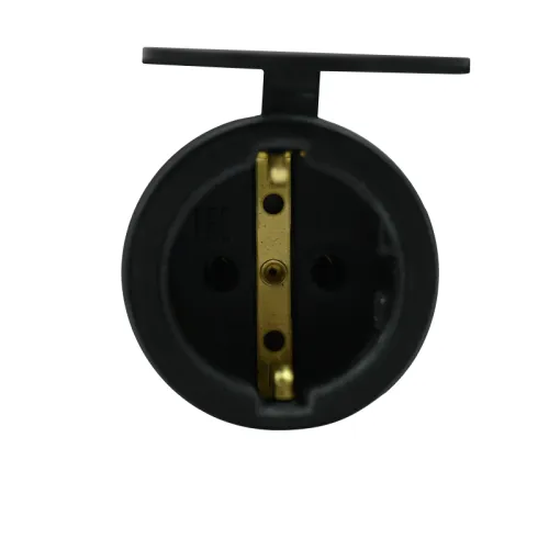 Розетка 1-м MultiSet 16А 250В IP44 с заземл. каучук черн. SE MST4002BK фото 2