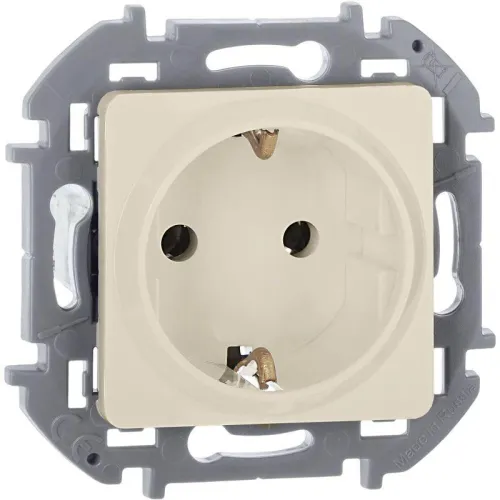 Розетка 1-м СП Inspiria 16А IP20 250В 2P+E немецк. стандарт механизм сл. кость IEK 673721