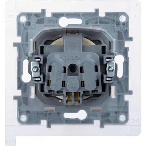 Розетка 1-м СП Etika 16А IP44 250В с заземл. со шторками с защ. крышкой безвинтов. зажимы сл. Кость IEK 672326 фото 5