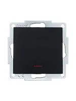 Выключатель 1-кл. СП Vesna с индикацией механизм черн. бархат LEZARD 742-4288-111