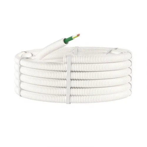 Труба гофрированная ПЛЛ гибкая d20мм безгалоген. (HF) с кабелем ППГнг(А)-HF 3х1.5 РЭК ГОСТ+ бел. (уп.50м) DKC 8L82050HF фото 2