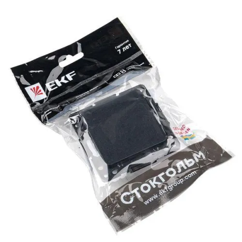 Переключатель проходной 1-кл. Стокгольм 10А механизм черн. PROxima EKF EZV10-025-10 фото 5