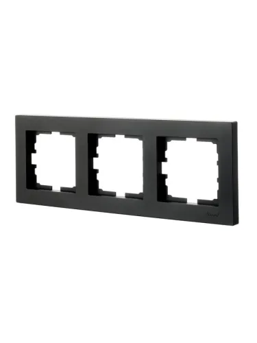 Рамка 3-местн. горизонт. VESNA черн. бархат LEZARD 742-4200-148 фото 4