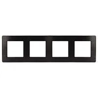 Рамка 4-м 12-5104-06 сатин черн. Эра Б0052534