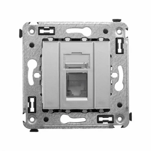 Розетка компьютерная 1-м СП Avanti "Закаленная сталь" RJ45 кат.5E DKC 4404463