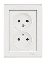 Розетка 2-м Manolya без заземл. бел. Makel 41001017