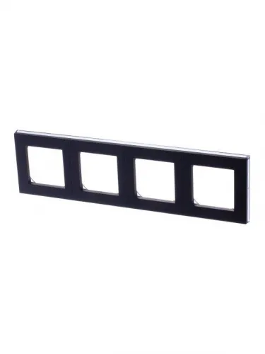 Рамка Levit 4п антрацит/дым. черн. ABB 2CHH015040A6063