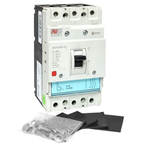 Выключатель автоматический 80А 80кА AV POWER-1/3 TR AVERES EKF mccb-13-80H-TR-av фото 8