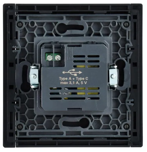 Розетка USB A+C 3.1А FORTE&PIANO FP350 сер. IEK FP-U22-D31-K03 фото 3
